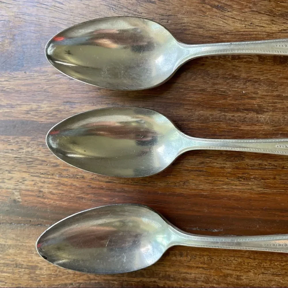 Antique 1921 Oneida Community Plate Grosvenor Teaspoons Set of 5 No Monogram